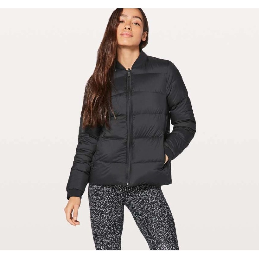 Lululemon Weightless Wunder Jacket Black Goose Down Puffer Women Size 10 Quilted - Picture 10 of 13